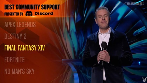 FF14が「The Game Awards2022」の「Best Community Support」を受賞！