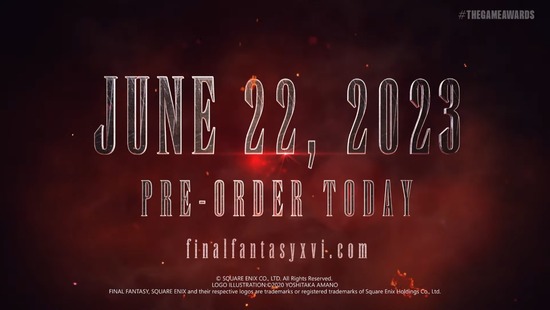 『FF16』が2023年6月22日に発売決定！TGA2022で吉田Pが登壇し最新トレーラー「REVENGE」が公開！
