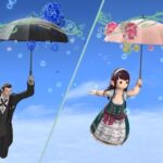【FF14】中国版FFXIVにて新マウント「マジックパラソル」が実装！傘を掴んで乗ることができるぞ！
