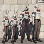 【FF14】7.1から忍者の甲賀袴や乱波袴、バニー装備のタイツに透け表現が追加！！