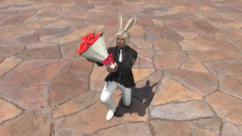 【FF14】マクロでこんなことも出来るの！？スライドしながら花束を贈る挙動が面白気持ち悪いと話題にｗｗｗｗｗｗ【動画有】