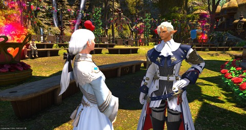 【FF14】ヴァレンティオンデー2025会場にて人前でイチャつくフルシュノ・アメリアンスのルヴェユール夫妻が発見される。ヒカセンたち「ほっこりした」