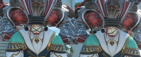 【FF14】課金オシャレ装備のアルタナティヴ頭のポンポンが特定条件で荒ぶったり鼻の前でクロスする面白不具合が話題にｗｗｗｗｗ