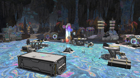 【FF14】コスモエクスプローラー「惑星パエンナ」、施工が進むにつれて拠点周りが「焦がれの入江」と似た感じになってしまう・・・