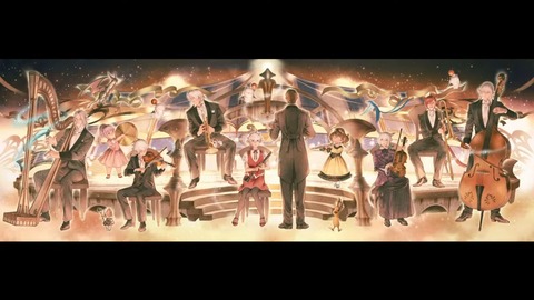【FF14】「暁メンバーがグリダニアの音楽堂で」オケコン公式グッズ「Orchestral Arrangement Vinyl LP Box」のジャケットアートが神すぎると話題に！