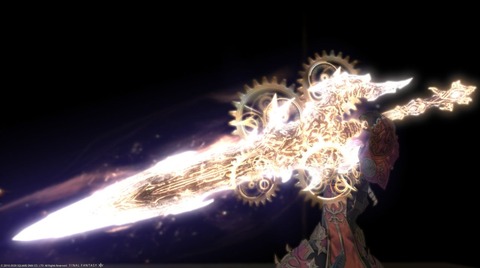 【FF14】発光機能付きで再現！とある工房さんが制作した暗黒の絶アレキ武器「ノートゥング【絶】」が凄すぎると話題に！