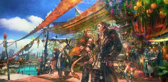【FF14】「トライヨラでひと息つく光の戦士たち」の新アートが公開→エスティニアンが夏休みを一番満喫していると話題にｗｗｗｗｗ