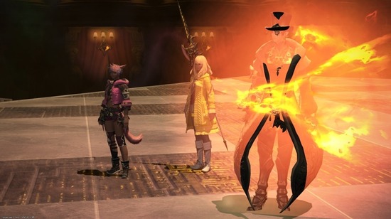 【FF14】アルカディアヘビー級のムービー中にヒカセンが燃え続けるバグが発生してしまうｗｗｗｗｗ