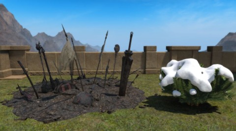 【FF14】「FATEのUBW出来そう」パッチ7.4で実装の武器が地面に刺さっている新庭具が話題に